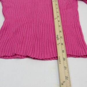 Express World Brand Pink Ribbed Knit Long Sleeve Top‎ Women's